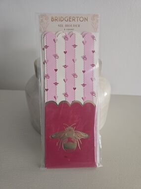 Bridgerton Pink & White Sil Holders - 8 Count